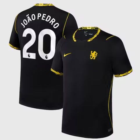 Chelsea Away Black Soccer Jersey 26-27 Joao Pedro #20