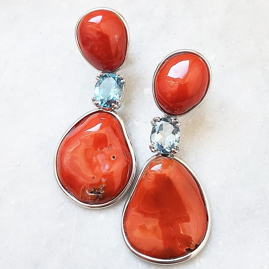 Orecchini In Corallo Rosso - Italia - Foto 11