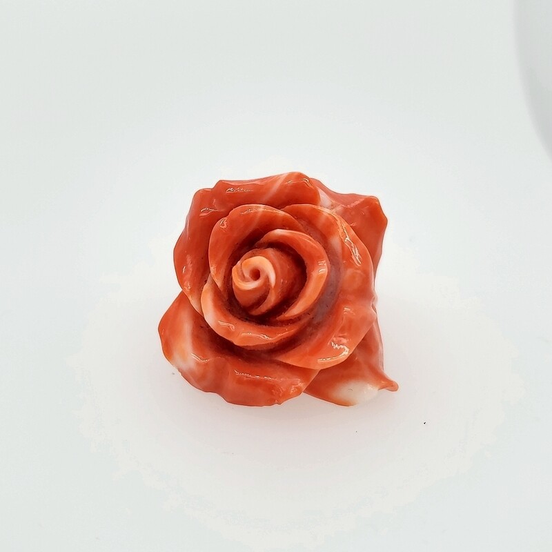 Anello rosa di corallo rossa