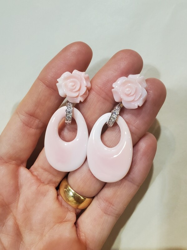 Orecchini conchiglia rosa