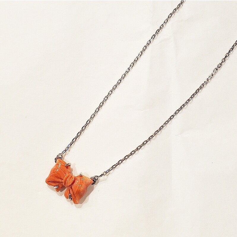 Collana con fiocco corallo e argento925
