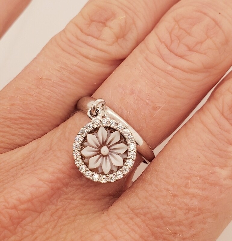 anello con cammeo, argento925 e zirconi regolabile