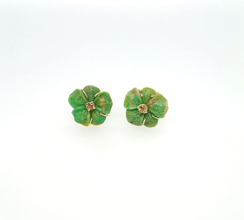 Fiori in turchese verde con citrini