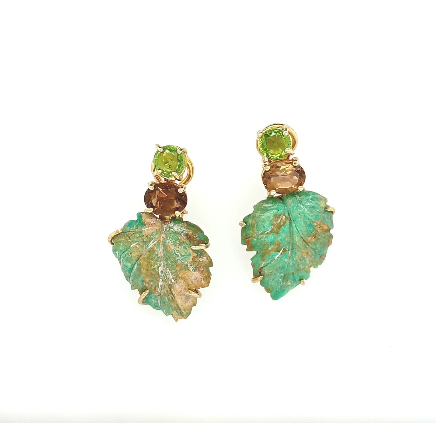 Foglie turchese verde citrini e peridoti
