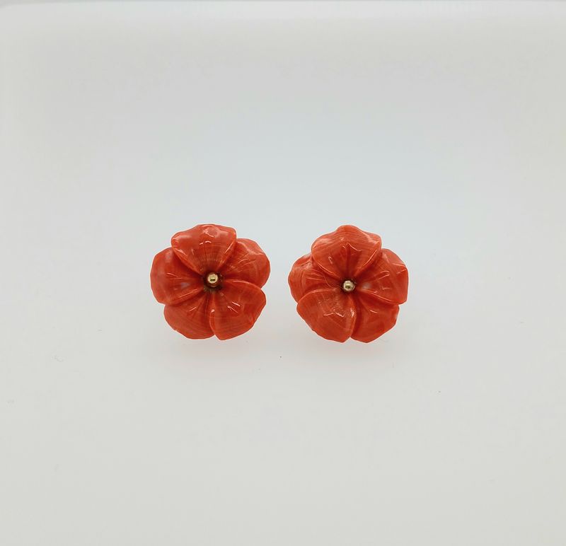 Fiori corallo e argento