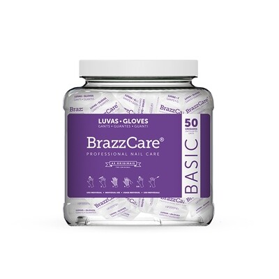 Банка перчаток для Бразильского маникюра Brazzcare 50 уп. Банка перчаток для Бразильского маникюра Brazzcare 50 уп.