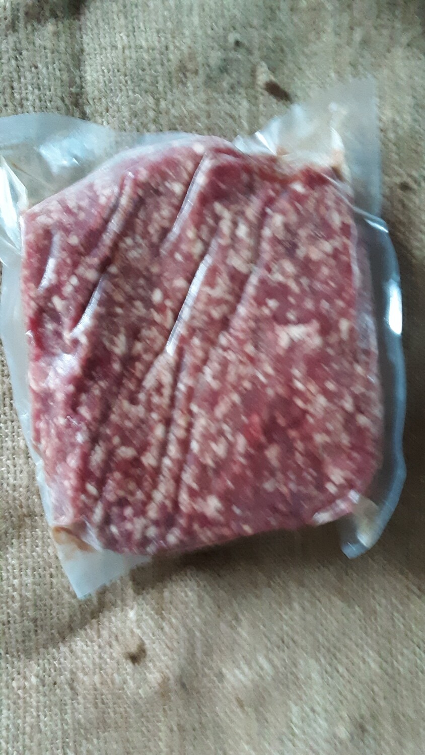 Grass-fed, organically-raised Angus ground beef. ~1 lb.