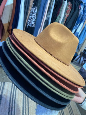 Wide Brim Suede Rancher Hat