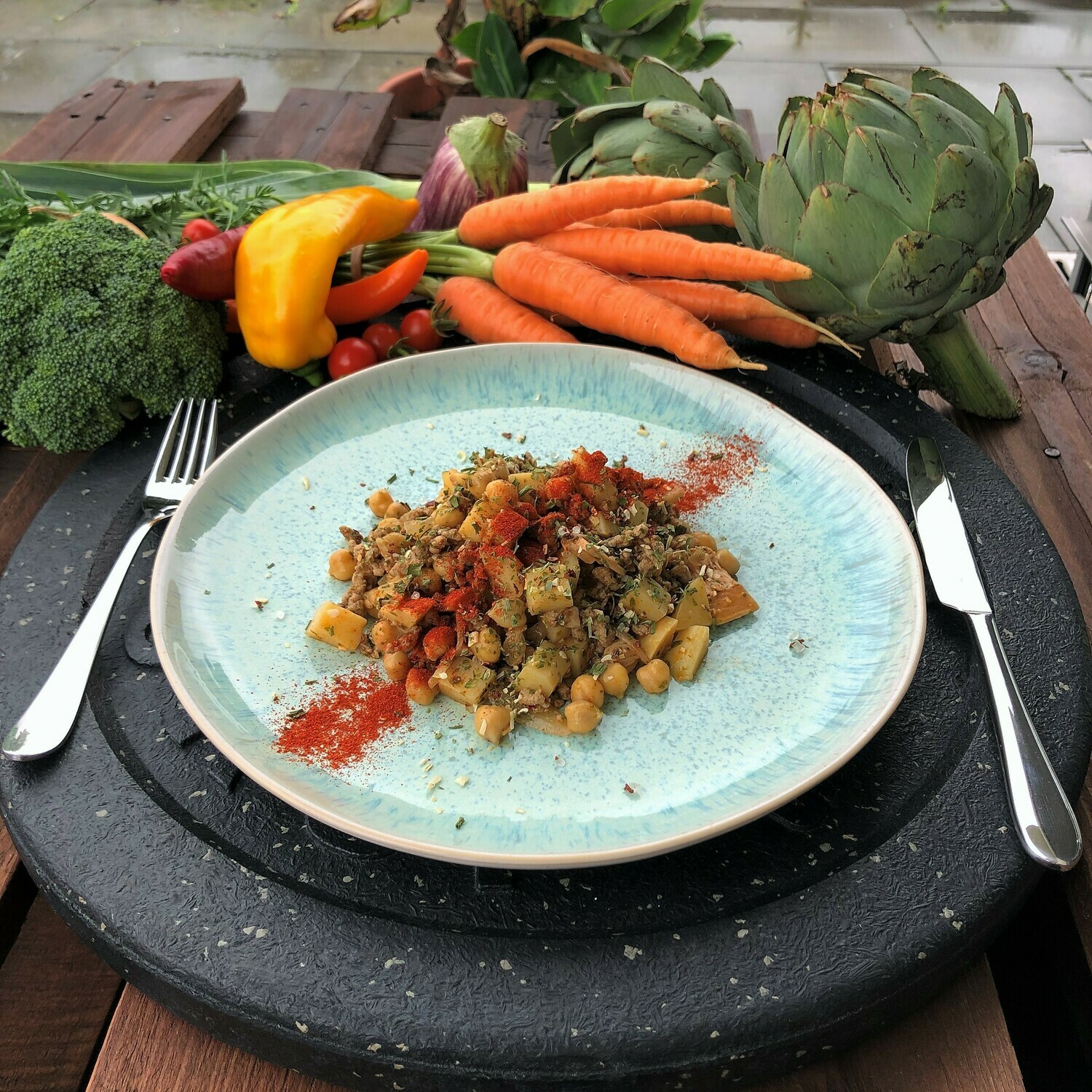 Jackfruit Ragout mit Kartoffeln und Kichererbsen (Vegan) Jackfruit Ragout mit Kartoffeln und Kichererbsen (Vegan)