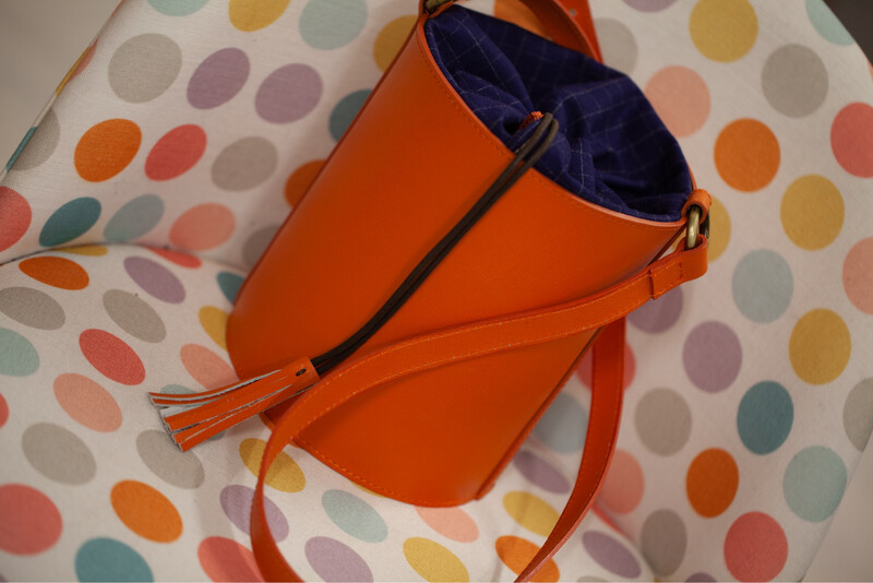 Diana Bucket mandarino & tartan Diana Bucket mandarino & tartan