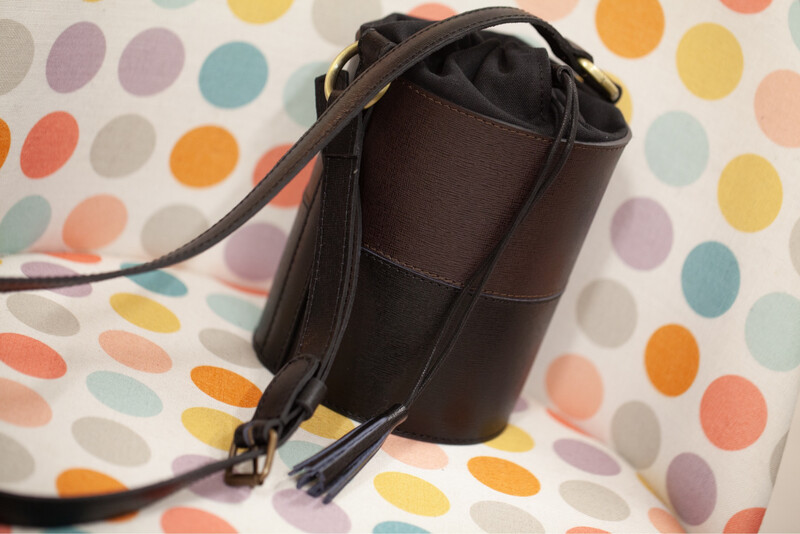 Diana Bucket bicolor cioccolato & nero Diana Bucket bicolor cioccolato & nero