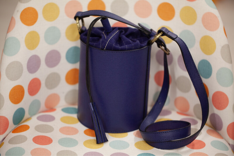 Diana Bucket bluette & tartan Diana Bucket bluette & tartan