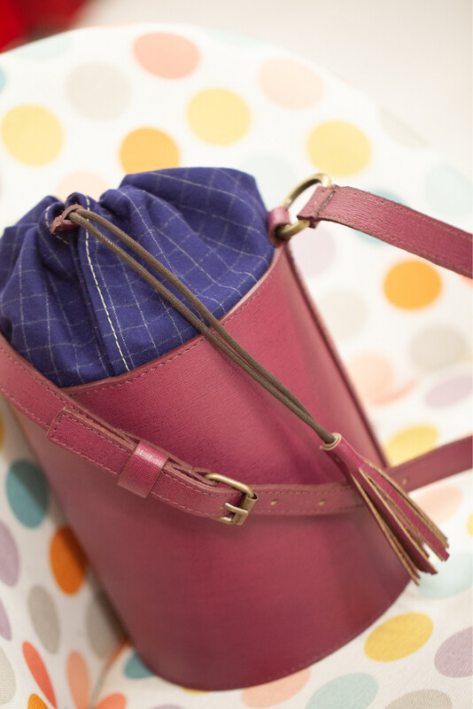 Diana Bucket ciliegia & tartan Diana Bucket ciliegia & tartan