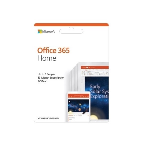 Microsoft (6GQ-00929) Office 365 Home Mac/Win English Subscription P4 APAC DM 1 License Medialess