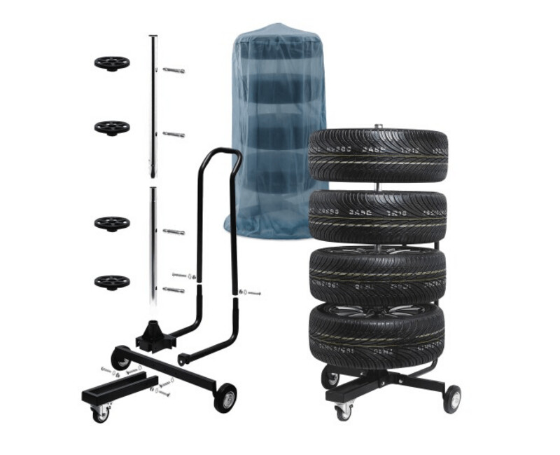 Wielenboom / wielstandaard mobiel XL inclusief bandenbeschermhoes, tot 285 mm bandbreedte