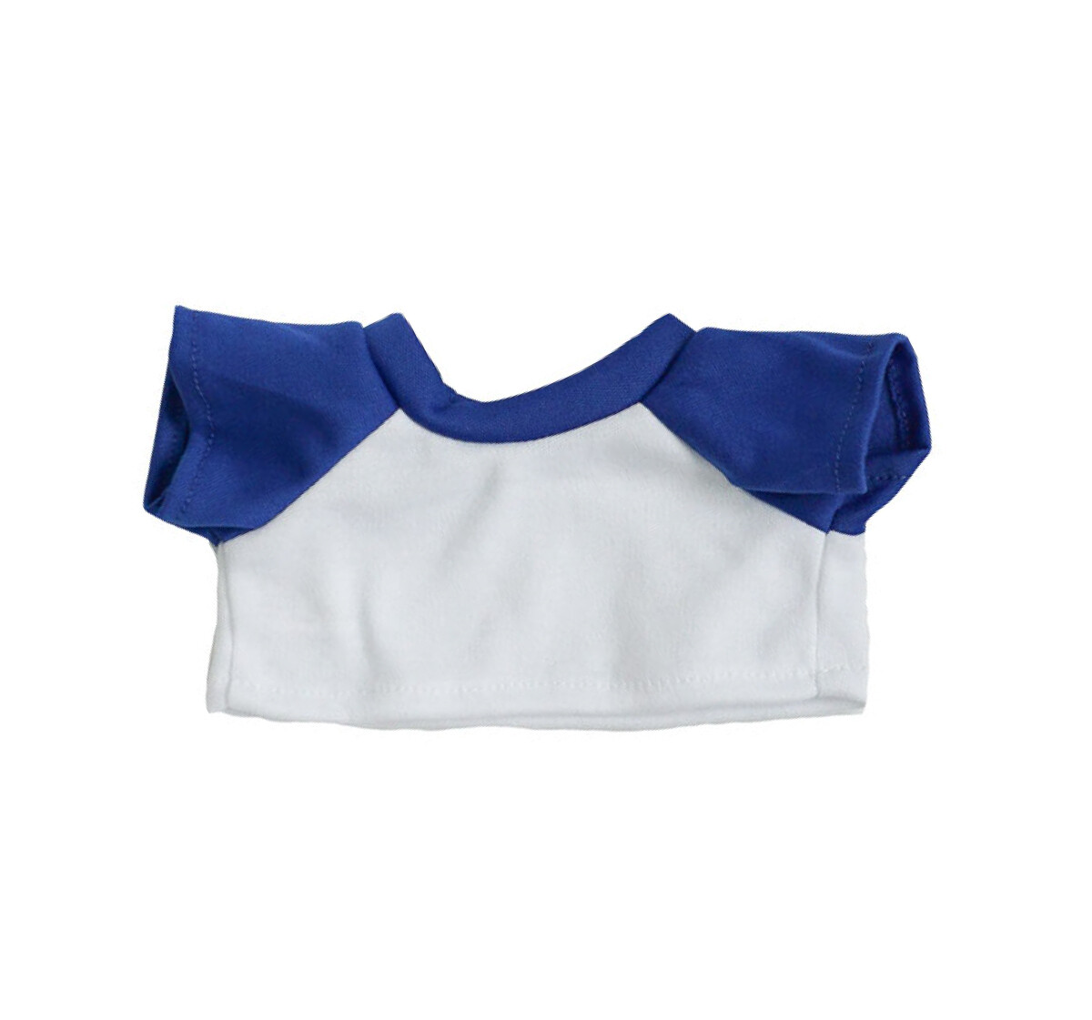White with Blue Sleeves Basic T-Shirt - 16 inches White with Blue Sleeves Basic T-Shirt - 16 inches