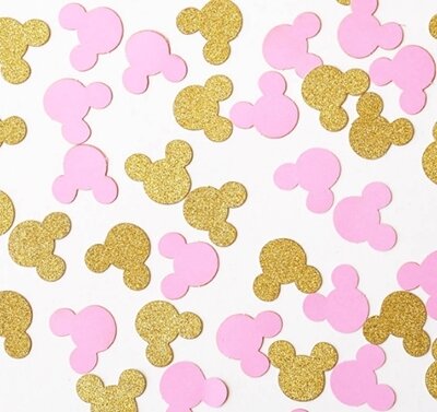 Pink and Gold Minnie Confetti