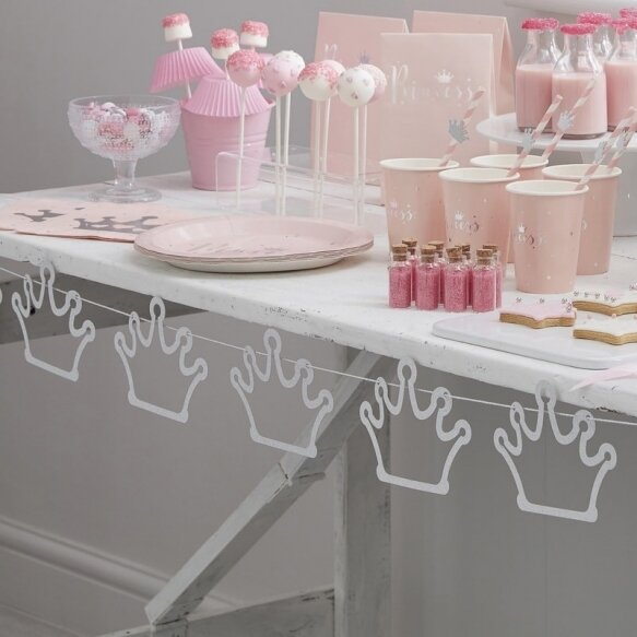 CROWN BUNTING DECORATION PRINCESS PARTY