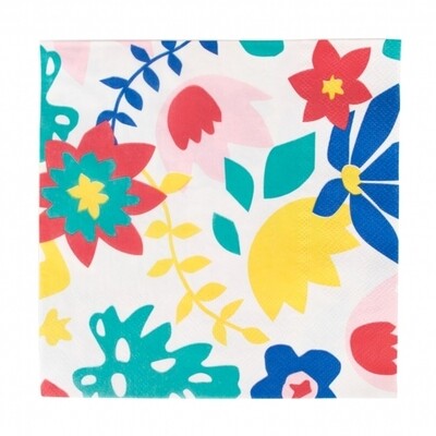 20 Paper napkins - Tropical flowers