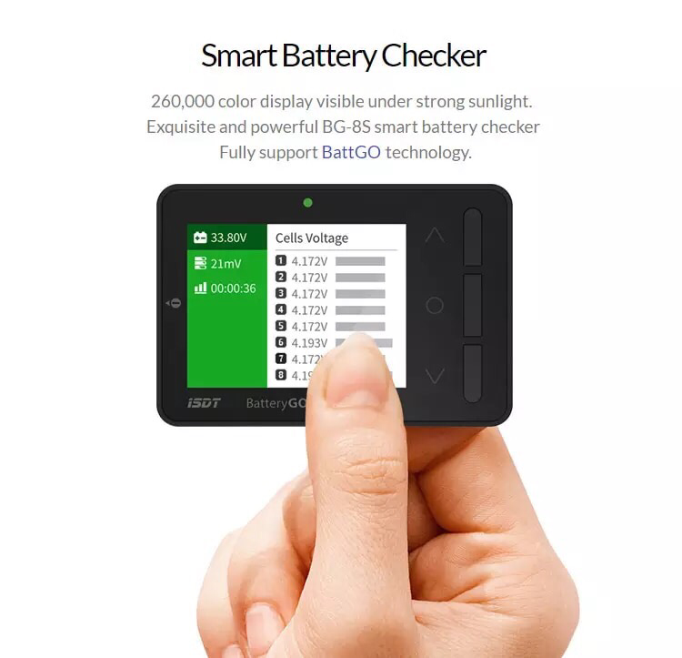 ISDT Akkutester BG-8S Smart Battery Checker ISDT Akkutester BG-8S Smart Battery Checker