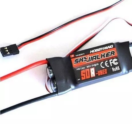 Hobbywing Skywalker 50A ESC 2-4S, 5A UBEC