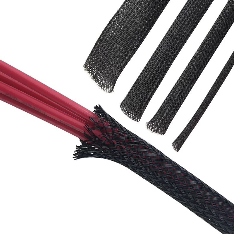 4 mm yellow PET braided tubing