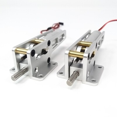 JP Hobby ER-005 : kit de 2 trains d'atterrissage rétractables électriques en alliage de 5 mm (6 kg / bas / extérieur) + contrôleur (en option) JP Hobby ER-005 : kit de 2 trains d'atterrissage rétractables électriques en alliage de 5 mm (6 kg / bas / extérieur) + contrôleur (en option)