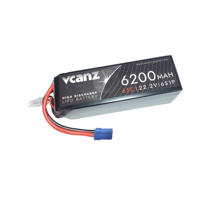 Vcanz 6S 22.2V 6200mAh 65-130C Graphene Lipo RC-Akku