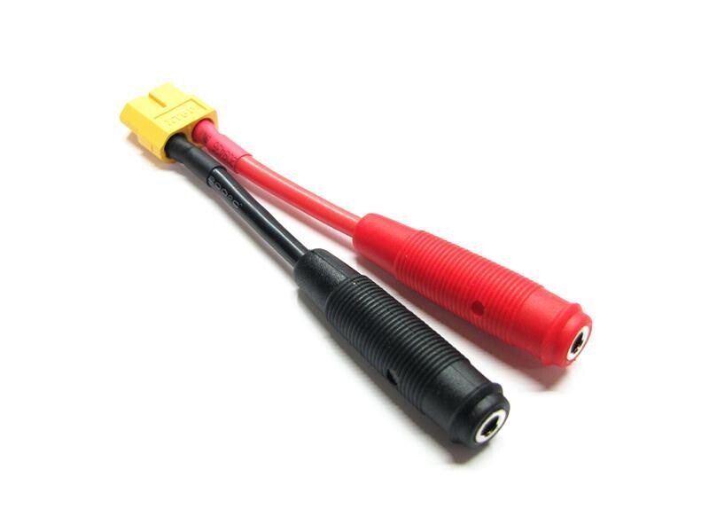 Kupplungsadapter XT-60 - 4mm Bananenbuchse 10cm Kupplungsadapter XT-60 - 4mm Bananenbuchse 10cm