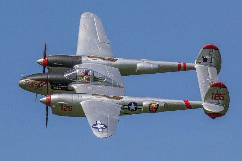 Freewing Lockheed P-38 Lightning - Pacific Silver - Spw 1600mm, PNP-Set
