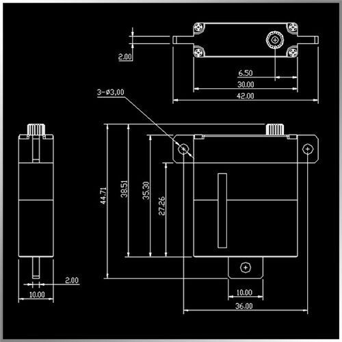 KingMax Wing Servo CLS0911W, HV, 10 mm, 11.0 kg/cm, 0.10 sec/60°