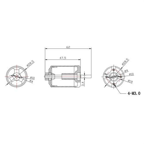 70mm 12-Blade 6S 2300KV Impeller (Includes Motor)