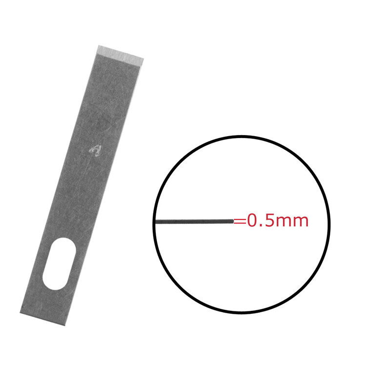 Lames de rechange en forme de spatule pour scalpel, 10 pièces, 0,6 mm