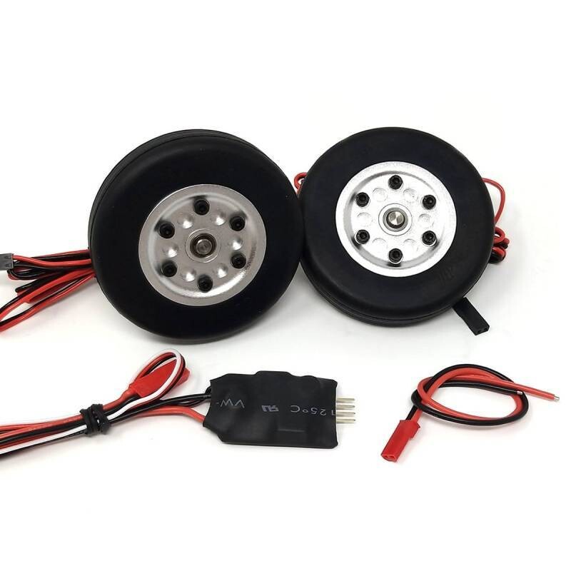 JP Hobby Elektrobremse mit 2x 50/16mm Rädern (4mm Achse)