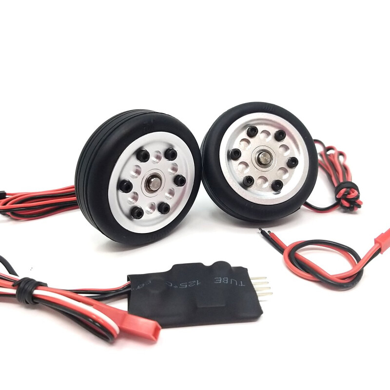 JP Hobby Elektrobremse mit 2x 50/16mm Rädern (5mm Achse)