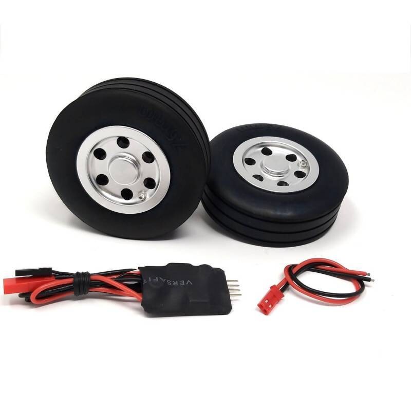 JP Hobby Elektrobremse mit 2x 70/25mm Rädern (4mm Achse)