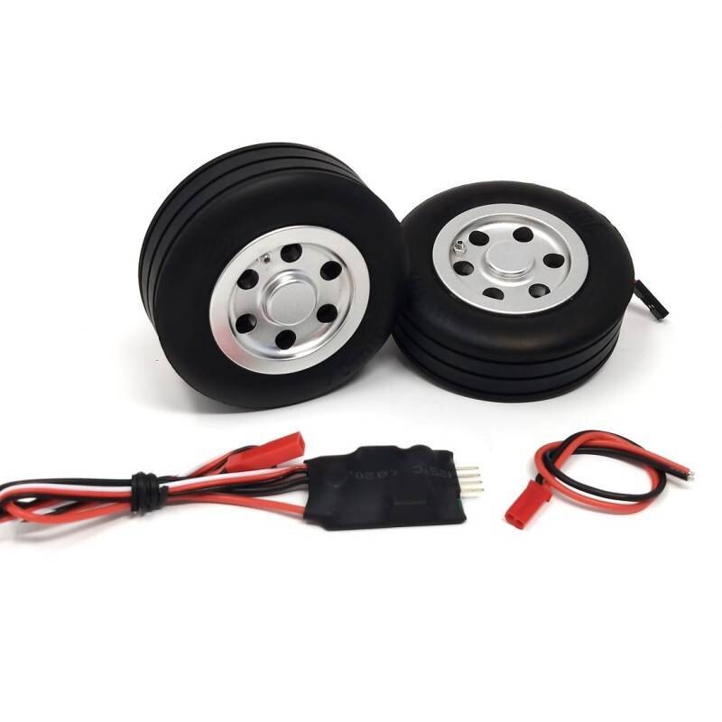 JP Hobby Elektrobremse mit 2x 70/25mm Rädern (6mm Achse)