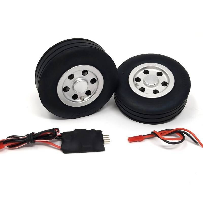 JP Hobby Elektrobremse mit 2x 75/25mm Rädern (5mm Achse)