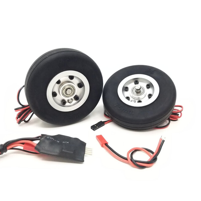 JP Hobby Elektrobremse mit 2x 75/20mm Rädern LIGHT (5mm Achse)