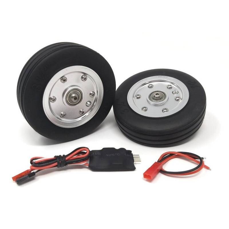 JP Hobby Elektrobremse mit 2x 82.5/25mm (3&quot; 1/4) Rädern (8mm Achse)