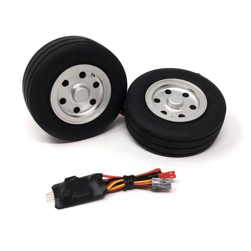 JP Hobby Elektrobremse mit 2x 86/31mm Rädern (8mm Achse)