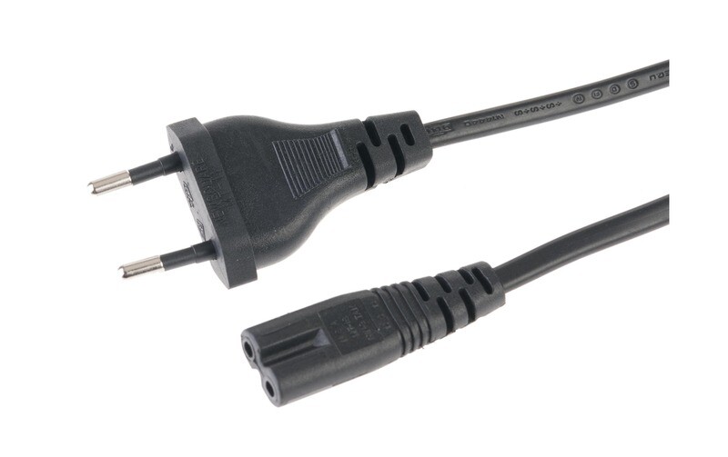 Netzkabel 1 m C7 - T26 Schwarz