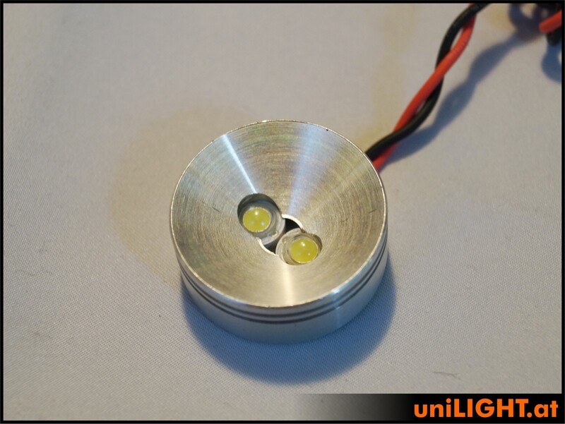 30mm aluminum headlights, 4W x 2