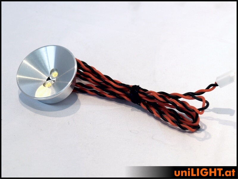 40mm aluminum headlights, 4W x 2