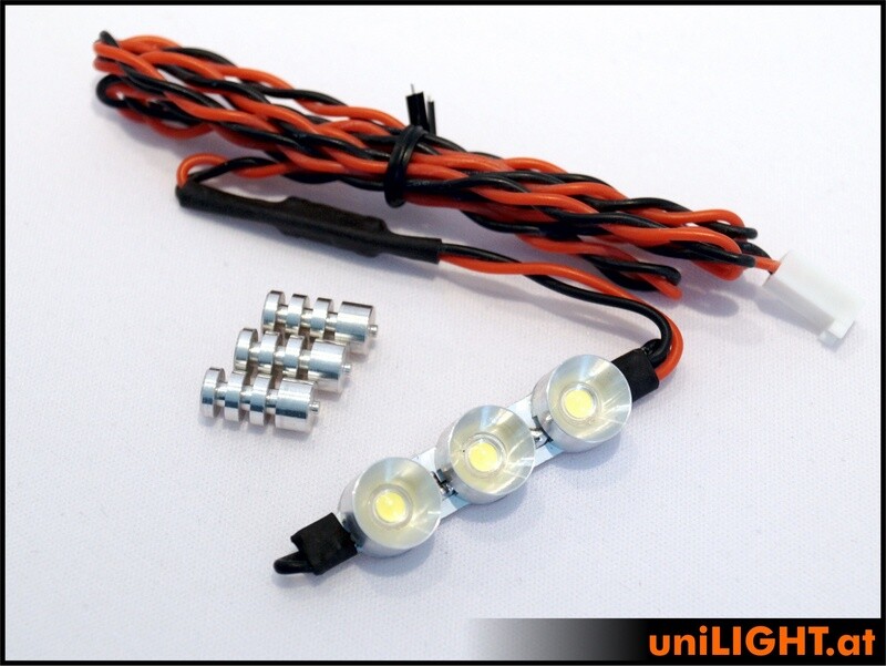 12mm triple headlight, 3x2W