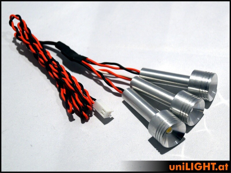 20mm triple headlight, 3x8W