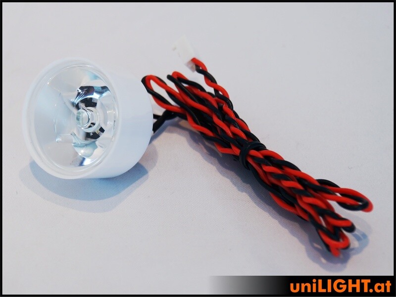 36mm ECO headlight with lens, 8W, T-FUSE