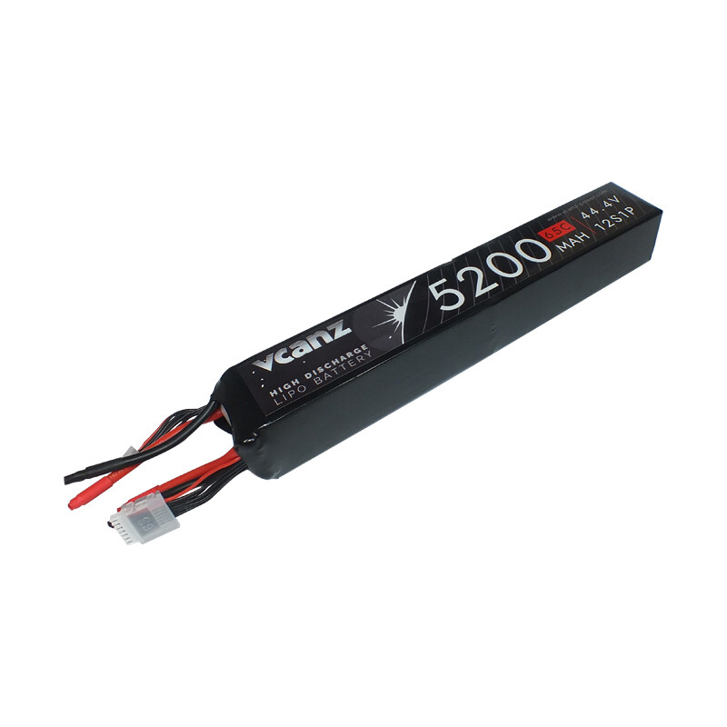 Batterie LiPo Vcanz 12S 44,4 V 5200 mAh 65-130C au graphène pour modèles réduits radiocommandés