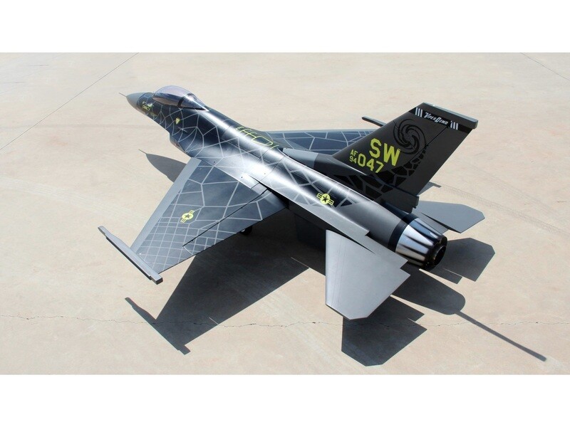 Pilot-RC F-16 Fighting Falcon Turbinen-Jet, Spw 2115mm, ARF mit EZFW