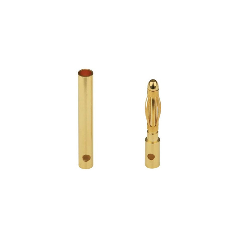 2mm Banana Goldstecker (paar)